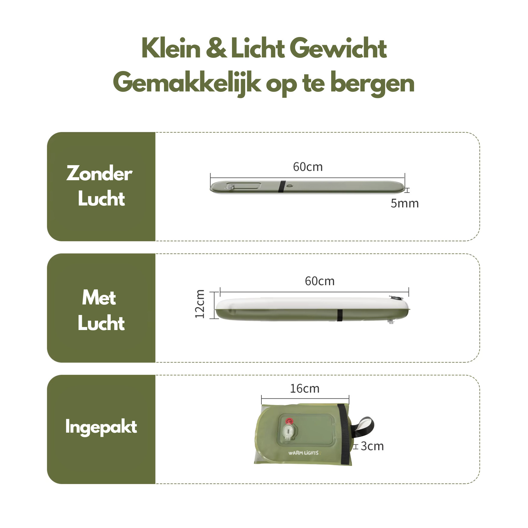 AIRGLOW Reislamp – Draagbaar, Oplaadbaar & Waterdicht