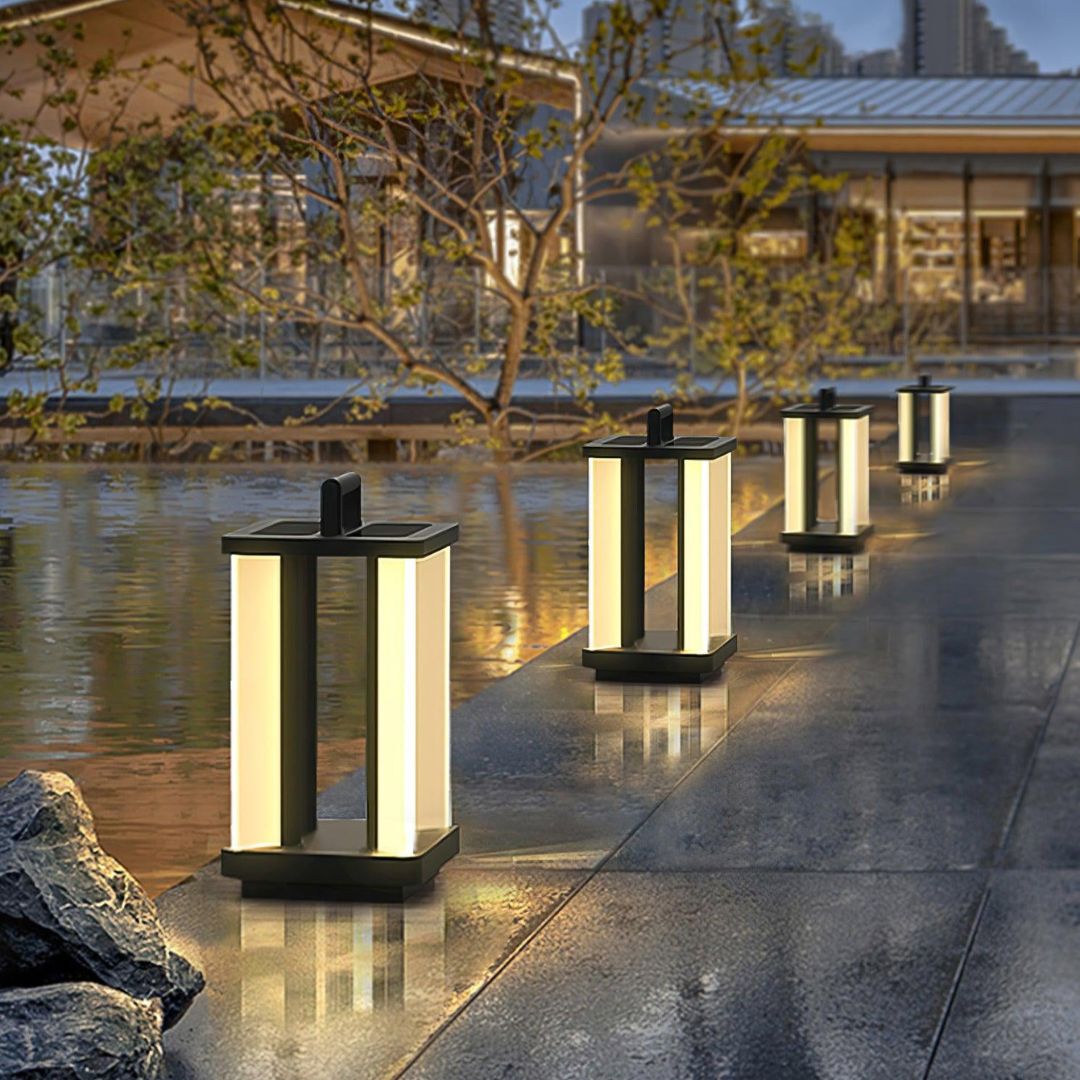 Moderne Buitenlamp Zonne Energie met LED en Minimalistisch Ontwerp
