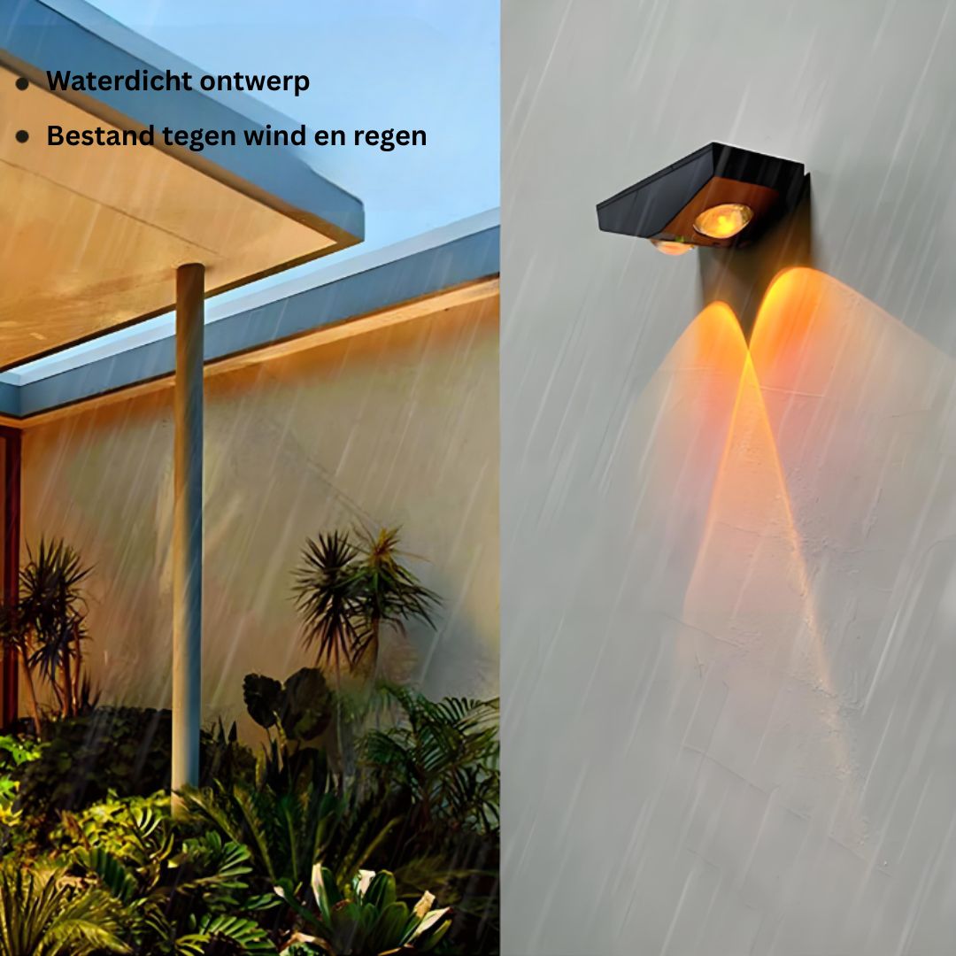 RGB Buitenlamp Zonne Energie met IP67 Waterdichtheid – Solar Wandlamp Buiten