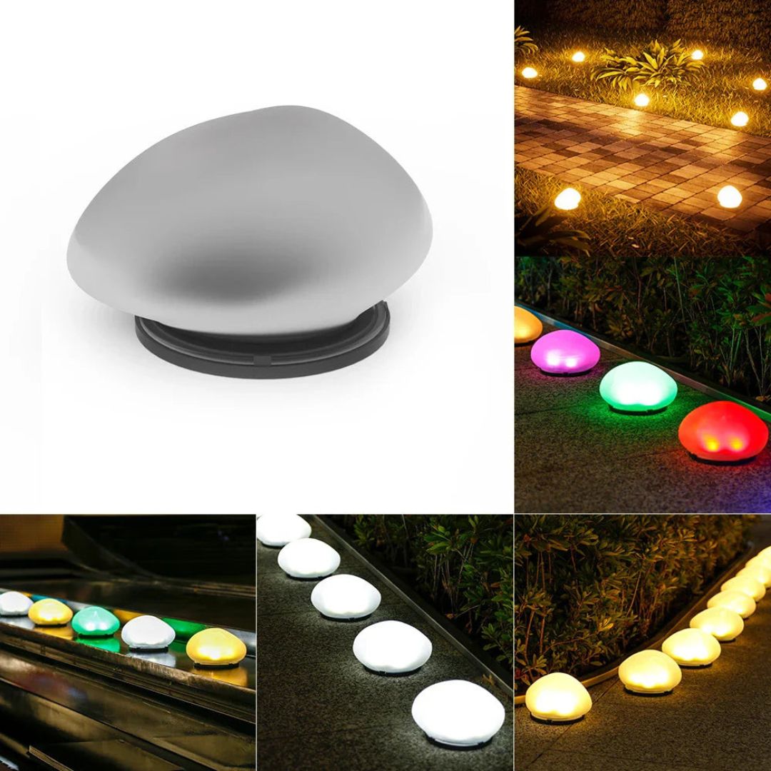 Solar Tuinlamp Pebble met Dimbare LED en IP65 Waterdicht – Tuinverlichting op Zonne-energie