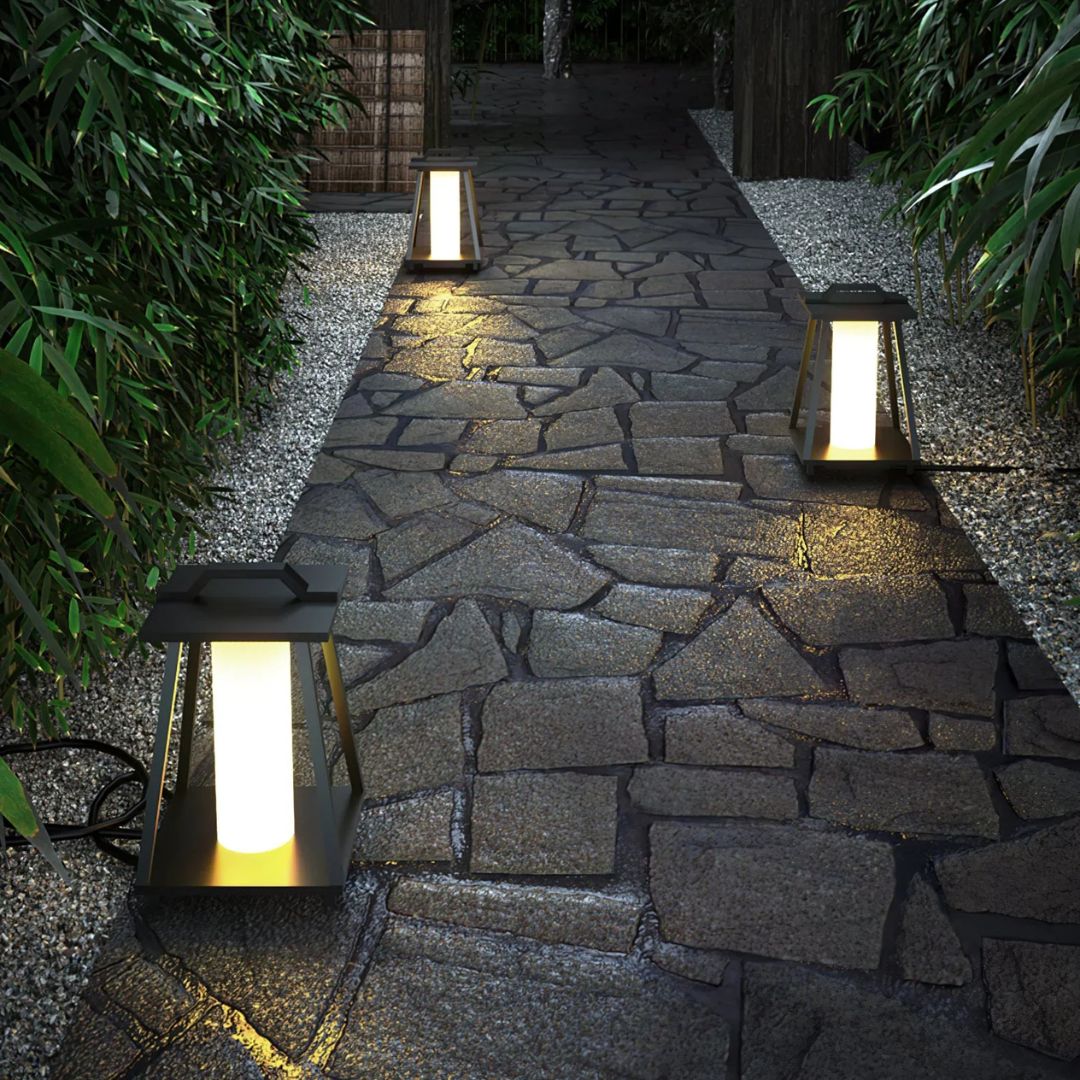 Outdoor LED Lantaarnlamp Roestvrijstalen Solar Vloerlamp