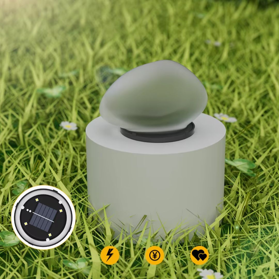 Solar Tuinlamp Pebble met Dimbare LED en IP65 Waterdicht – Tuinverlichting op Zonne-energie