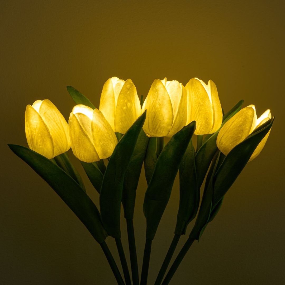 LED Tulpenlamp met Realistische Bloemen en Draadloze Voeding - Sfeervolle Decoratie