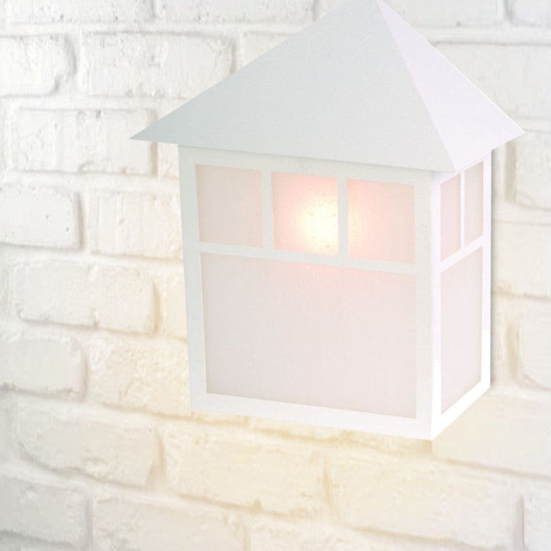 Buitenwandlamp Structuurwit 28 cm Wandlantaarn met Matglas
