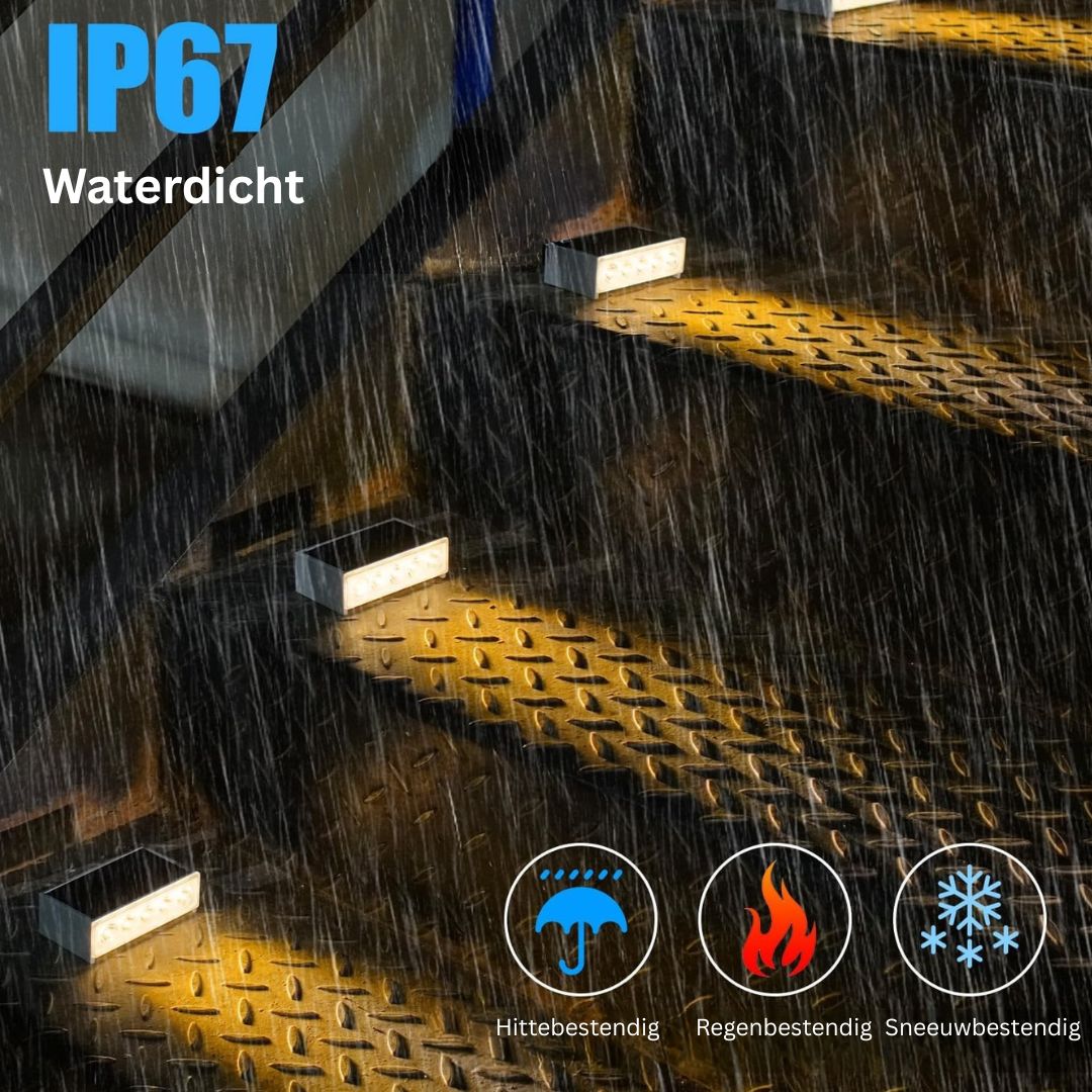 Solar Trapverlichting Buiten Waterdicht LED Deckverlichting voor Trappen