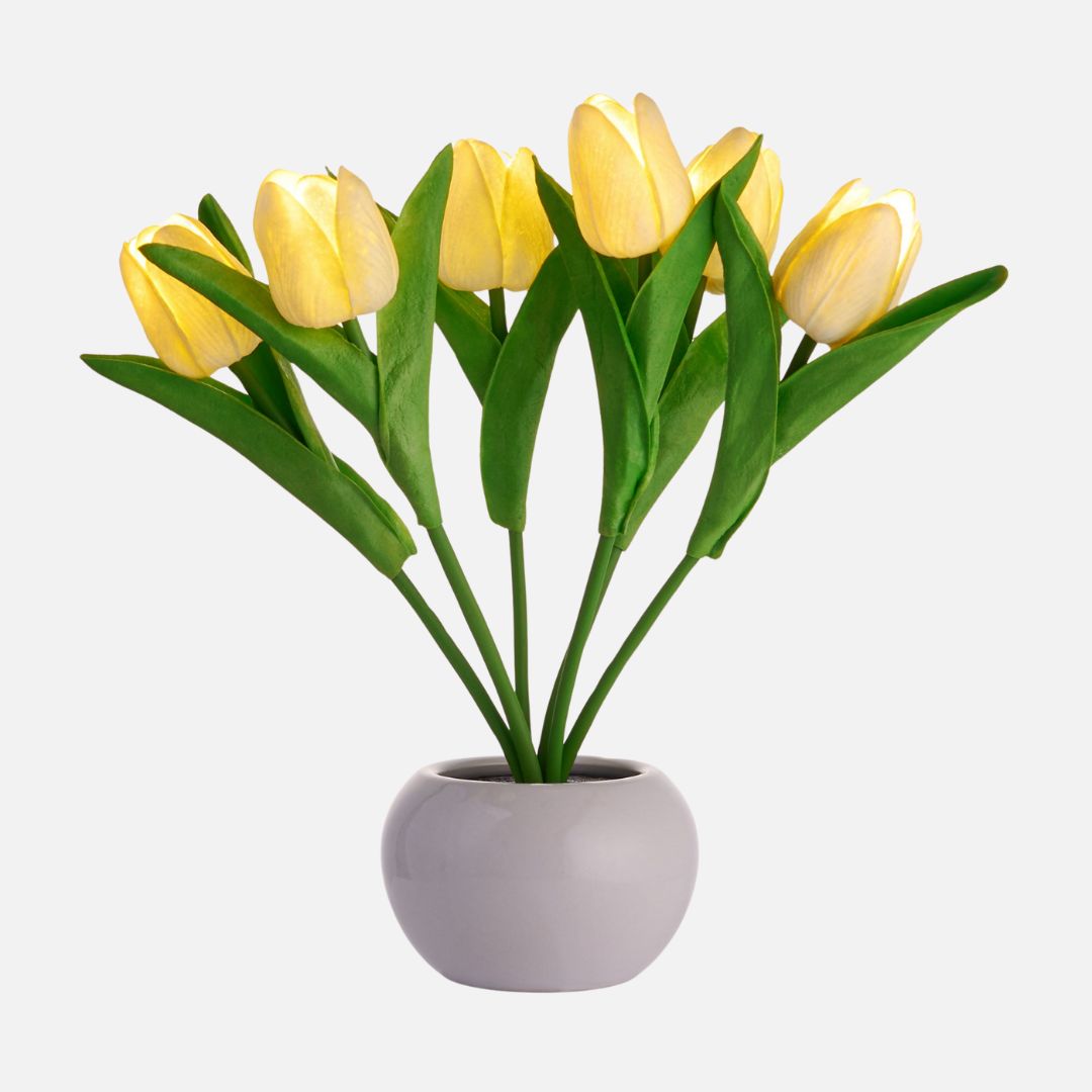 LED Tulpenlamp met Realistische Bloemen en Draadloze Voeding - Sfeervolle Decoratie