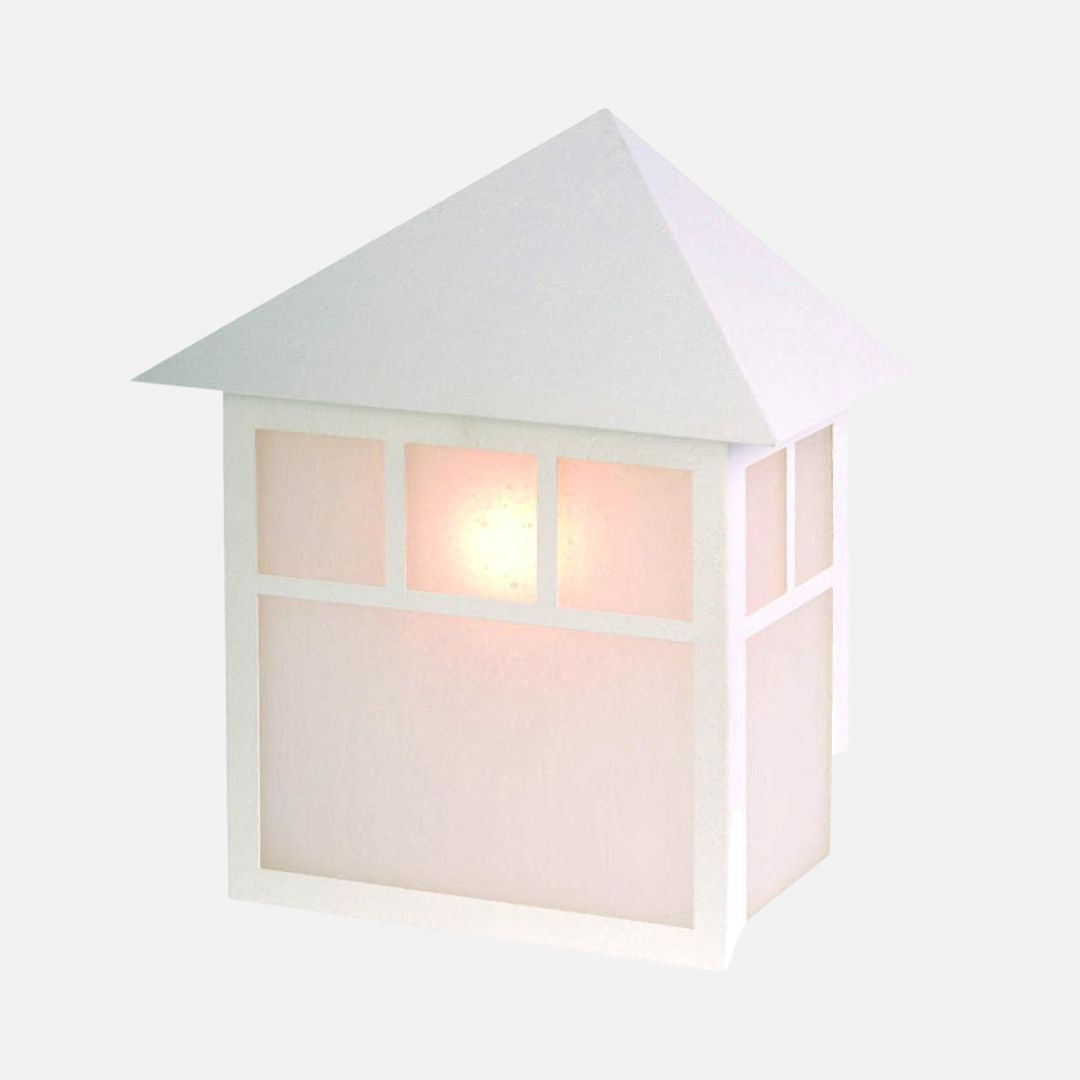 Buitenwandlamp Structuurwit 28 cm Wandlantaarn met Matglas
