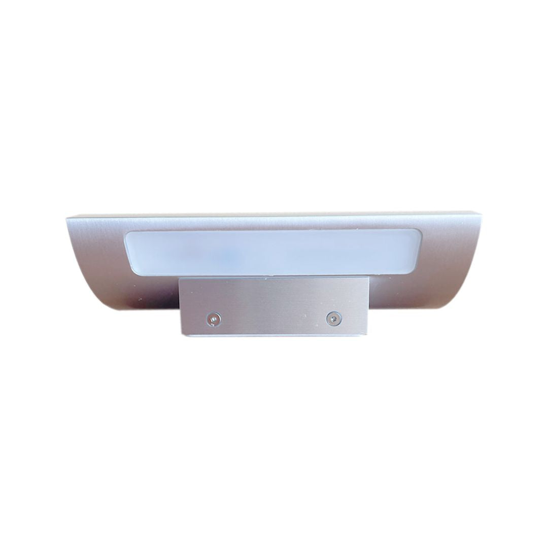 LED Buitenwandlamp Satijn Aluminium 5 inch 2-lichts Dimbaar