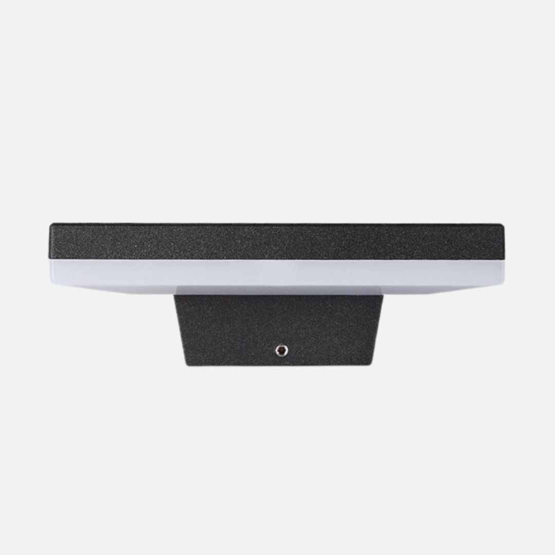Waterdichte LED Buitengevellamp in Zwart Aluminium – 12W IP-geclassificeerd