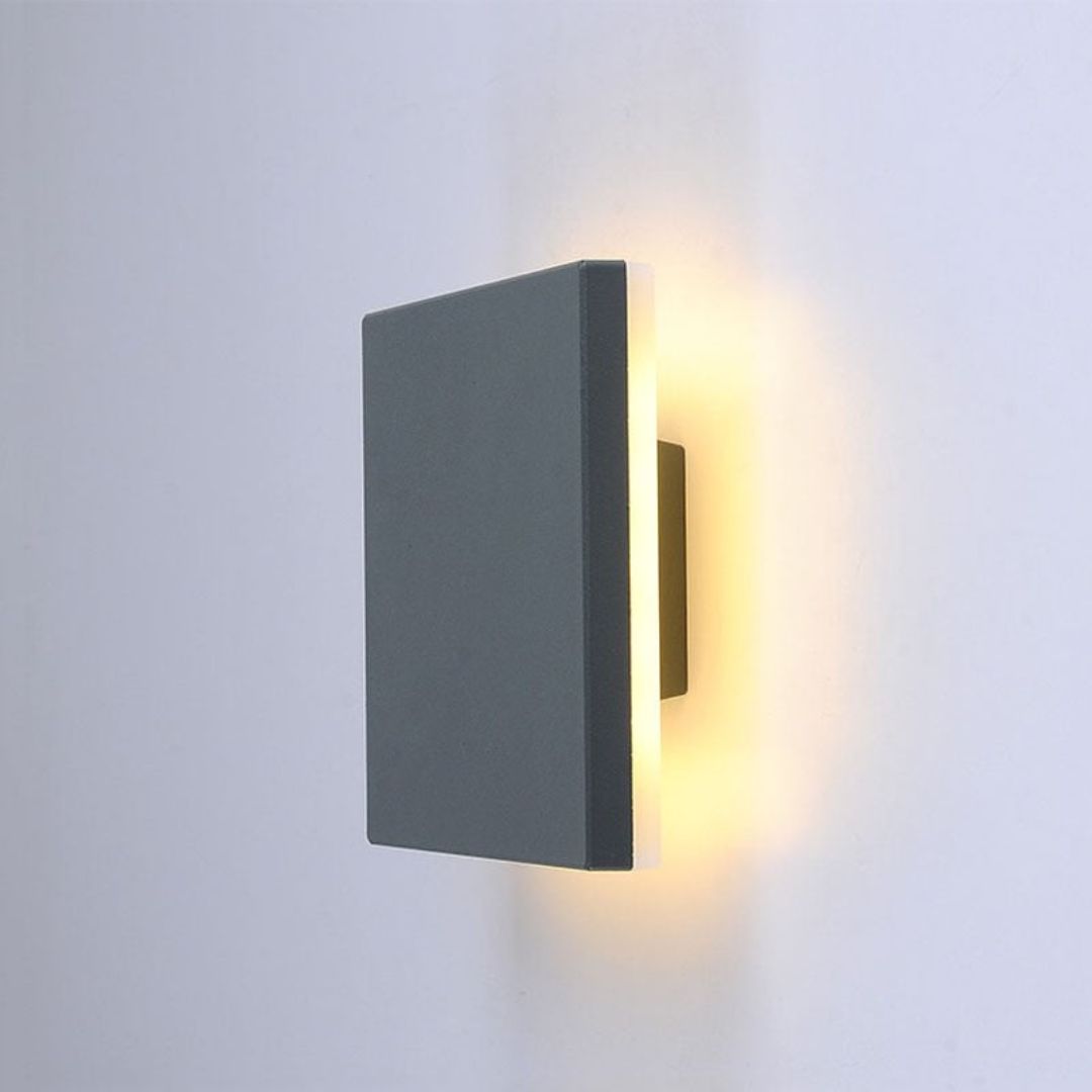 Waterdichte LED Buitengevellamp in Zwart Aluminium – 12W IP-geclassificeerd