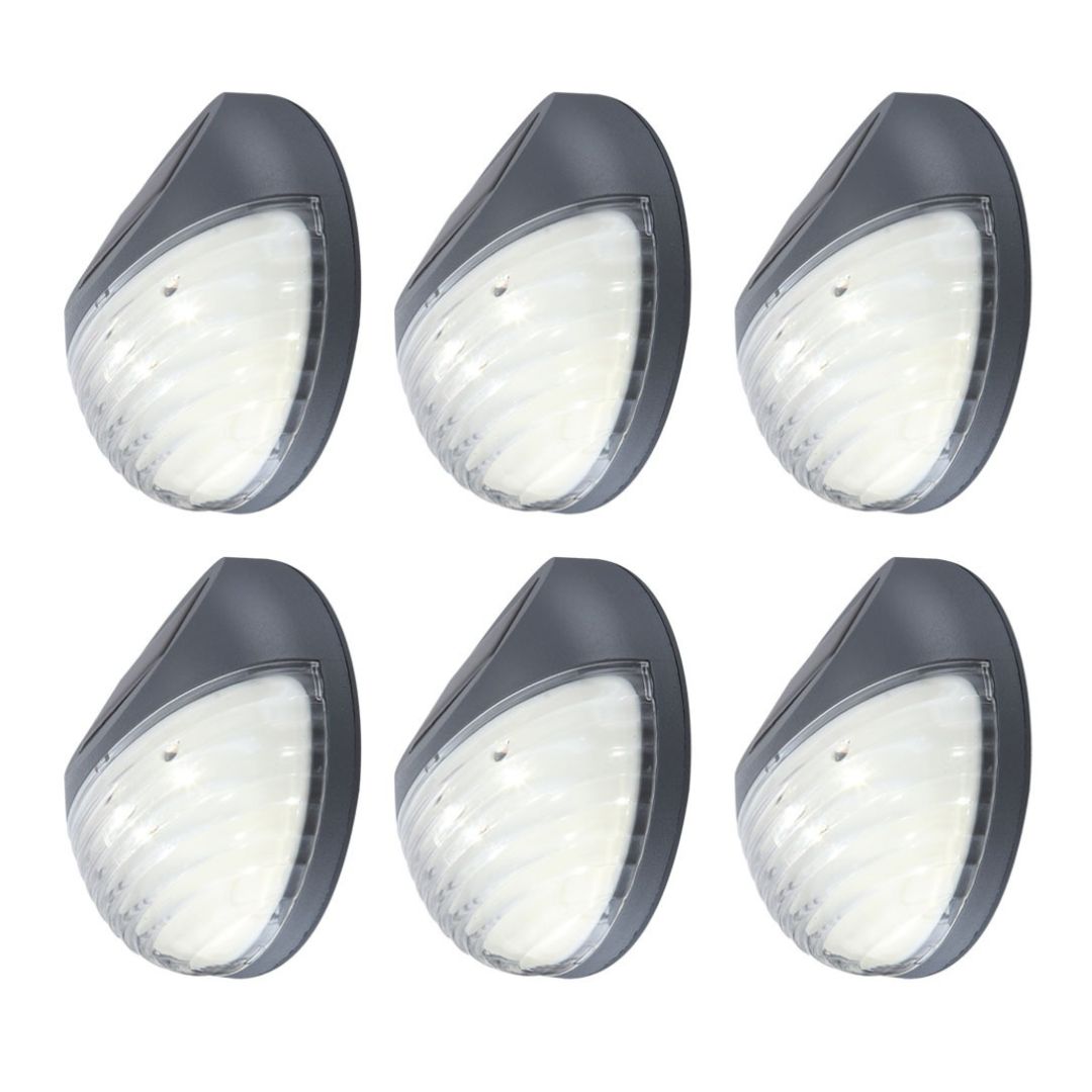 Zonne-energie LED Tuinlampen Set van 6 Waterdicht Kunststof