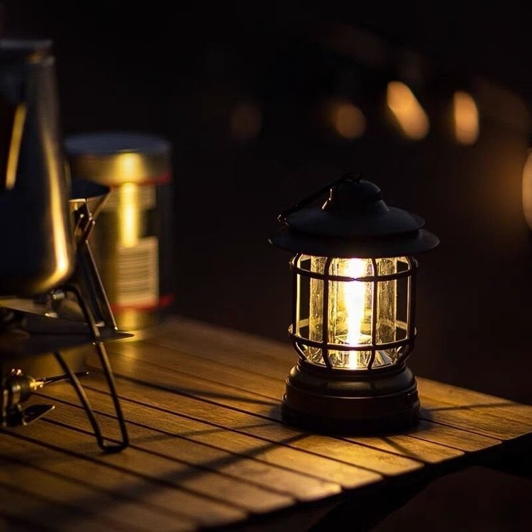 Retro-Campinglamp – 360° Licht, Magnetisch, Waterdicht