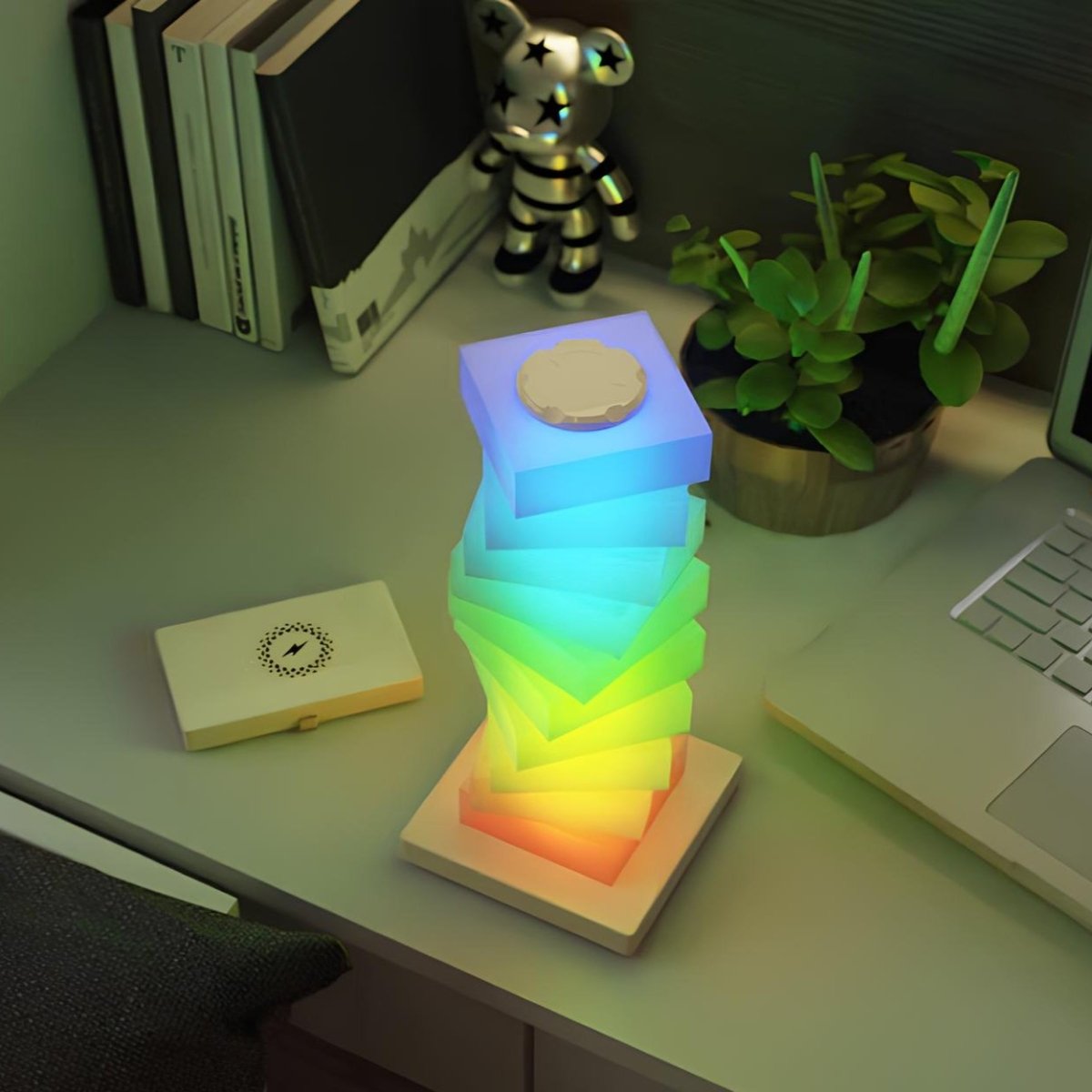Oplaadbare Draadloze Tafellamp Zwart met Verstelbare Lichtmodi 4
