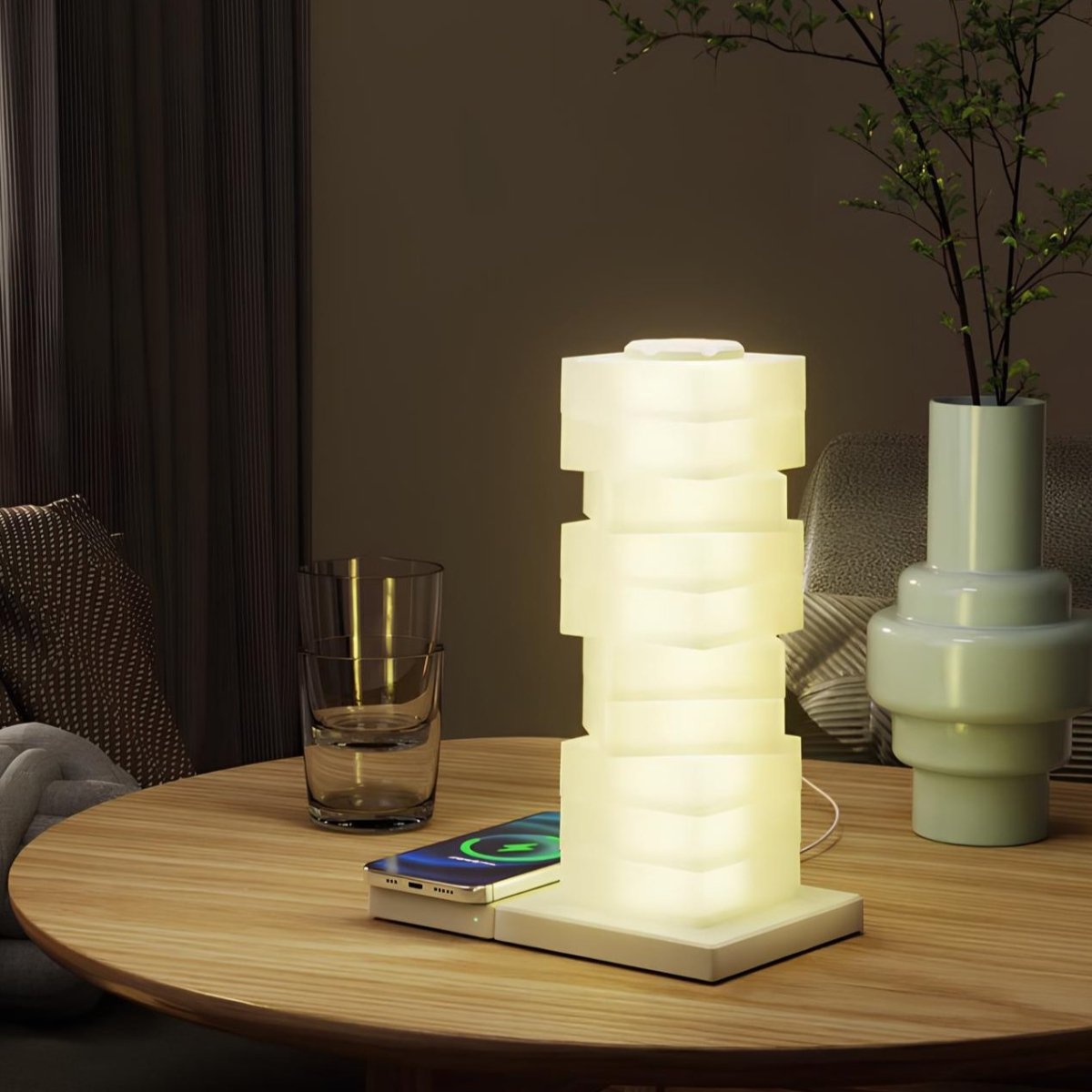 Oplaadbare Draadloze Tafellamp Zwart met Verstelbare Lichtmodi 2