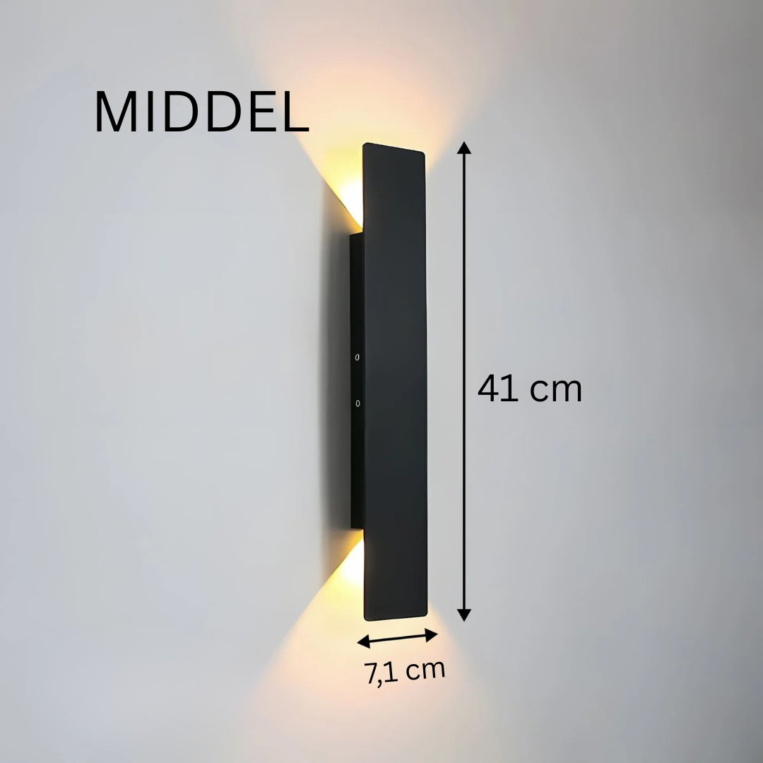 Slanke Buitenwandlamp van Aluminium met IP65-bescherming – Moderne Buitenlamp voor Stijlvolle Buitenverlichting