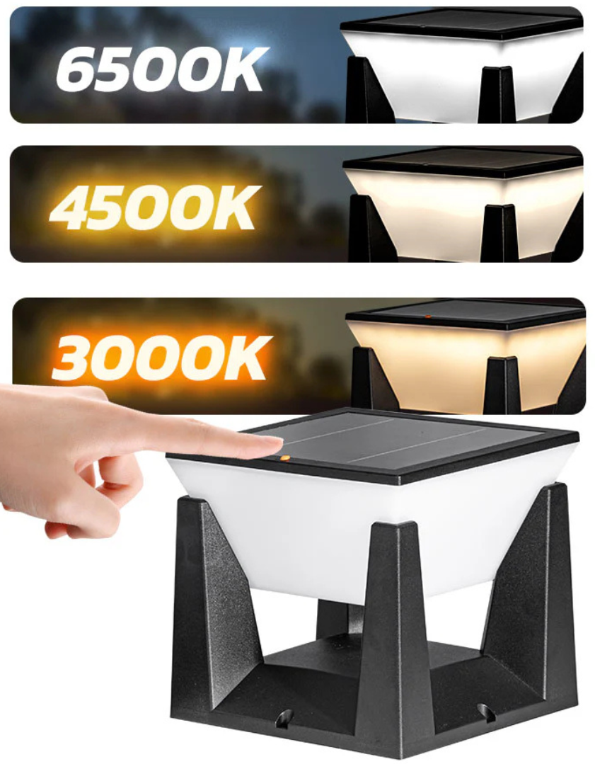 Zwarte Buitenlamp met Sensor en Zonne-energie – Weerbestendige Solar Wandlamp voor Tuin en Patio