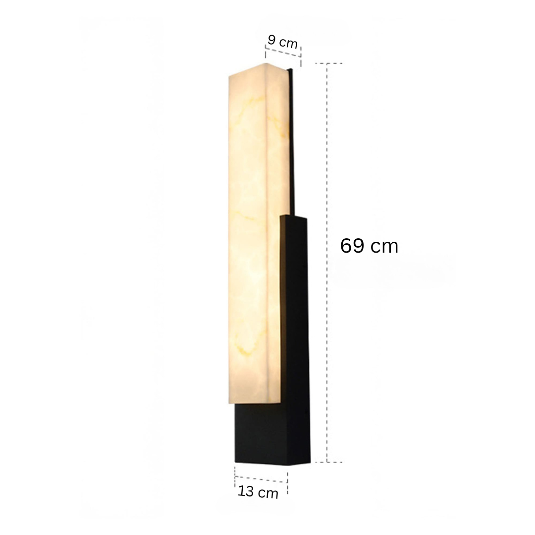 Weerbestendige Buitenlamp met Marmeren Effect en Roestvrijstalen Frame – Wandlamp Buiten voor Veiligheid en Sfeer