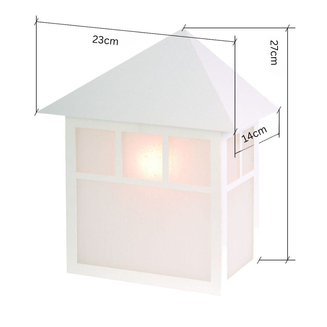 Buitenwandlamp Structuurwit 28 cm Wandlantaarn met Matglas