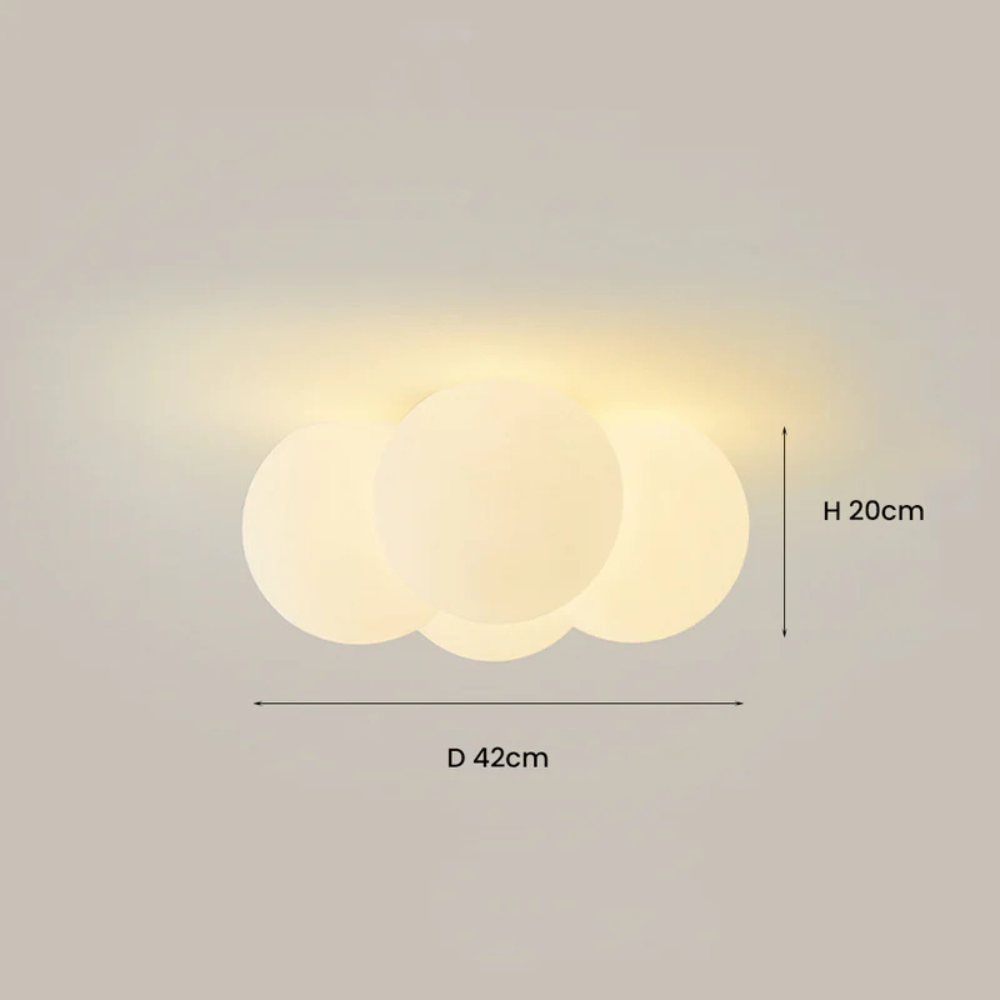 Moderne Plafondlamp met Wolkenontwerp en 4 LED Lampen voor Slaapkamer