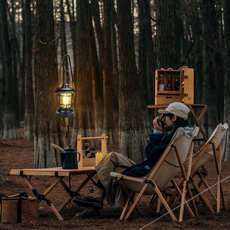 Retro-Campinglamp – 360° Licht, Magnetisch, Waterdicht