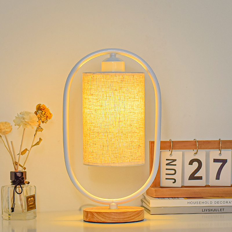 Vintage Houten Tafellamp met Warm LED Licht voor Gezellige Verlichting 4