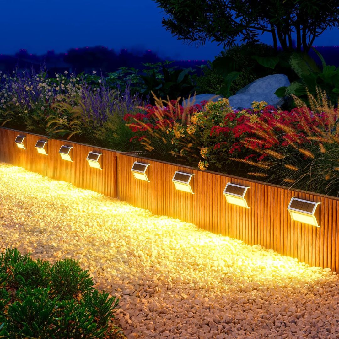 Zonne-energie LED Wandlamp Waterdicht RVS Warm Wit Automatisch Aan/Uit