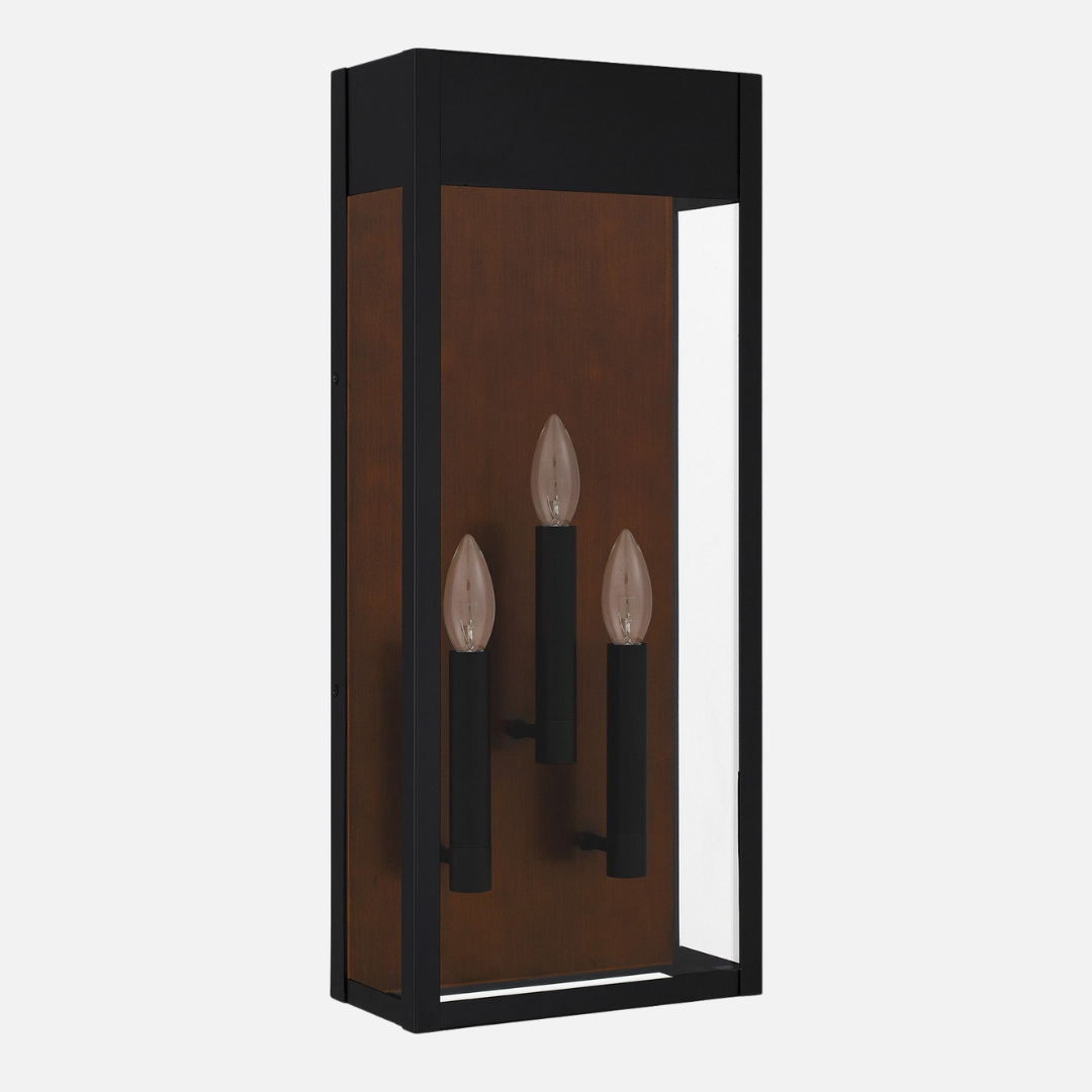 Buiten Wandlamp met 3 Lichten in Mat Zwart - Duurzaam en Stijlvol