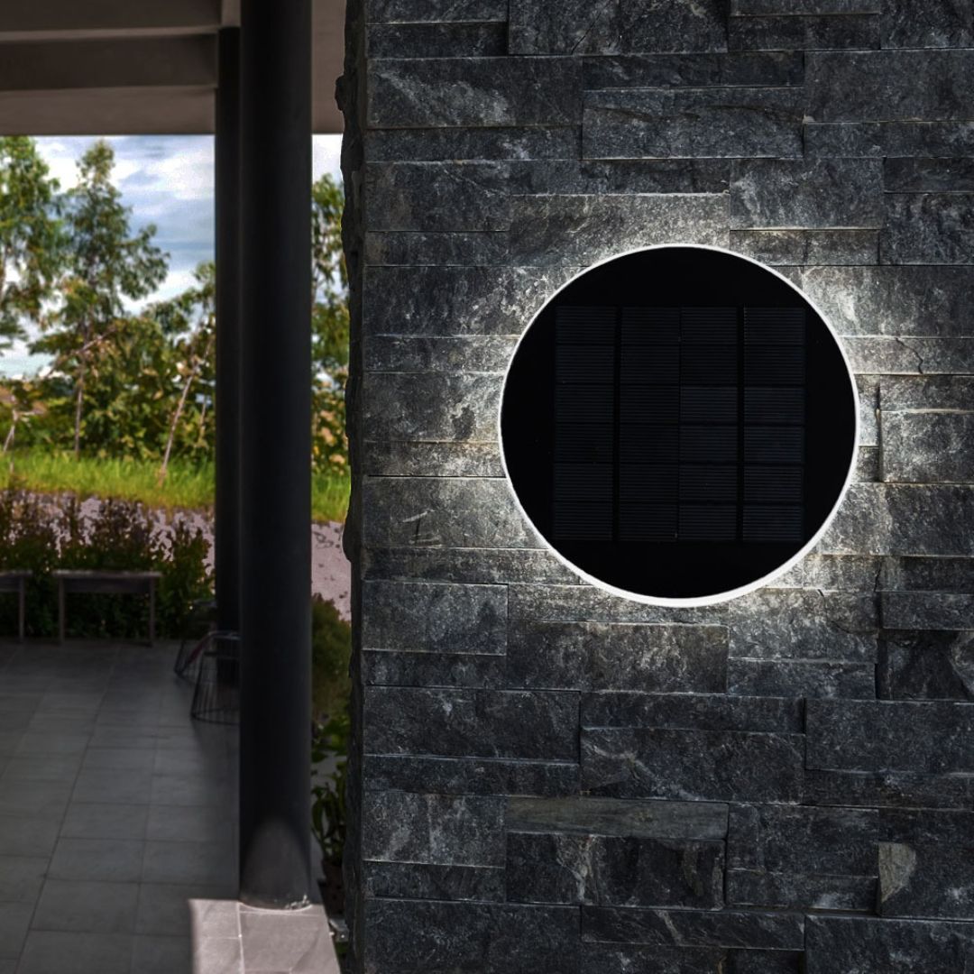 Zwarte Solar LED Tuinlamp met Grondspies voor Buiten