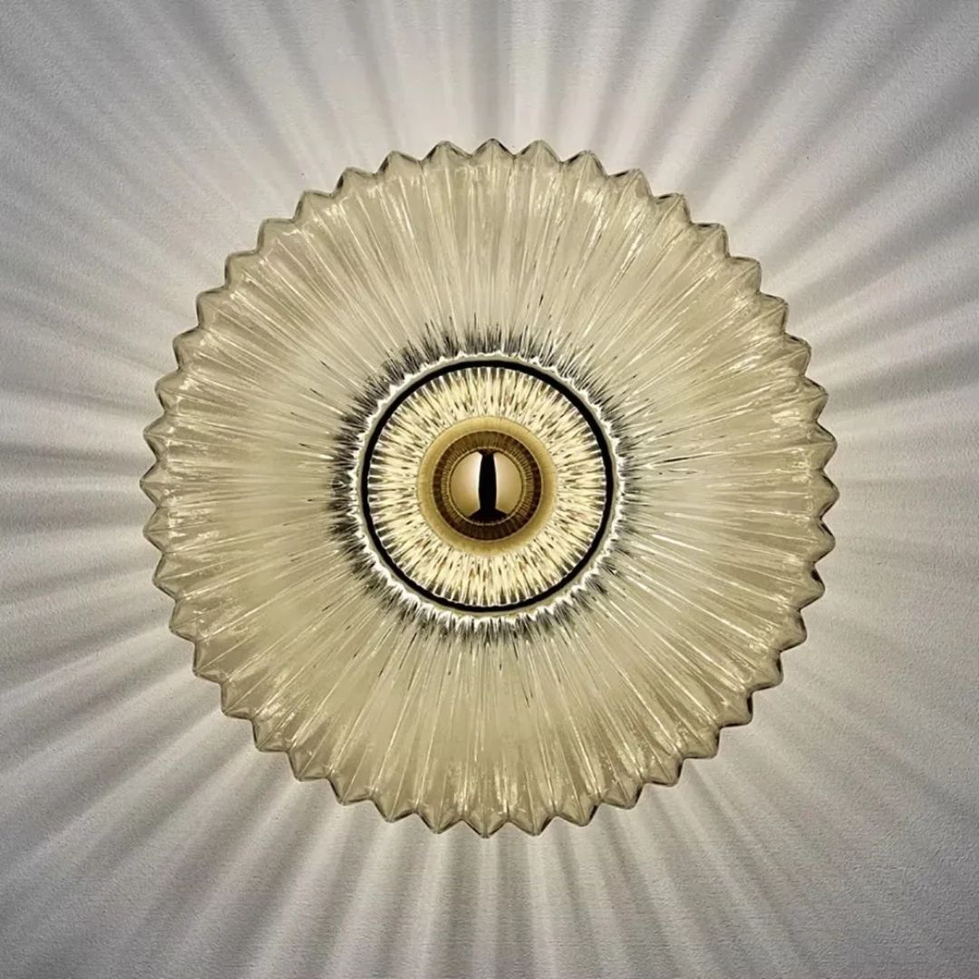 Retro Glazen Wandlamp Rookgrijs LED E27 Warm Wit