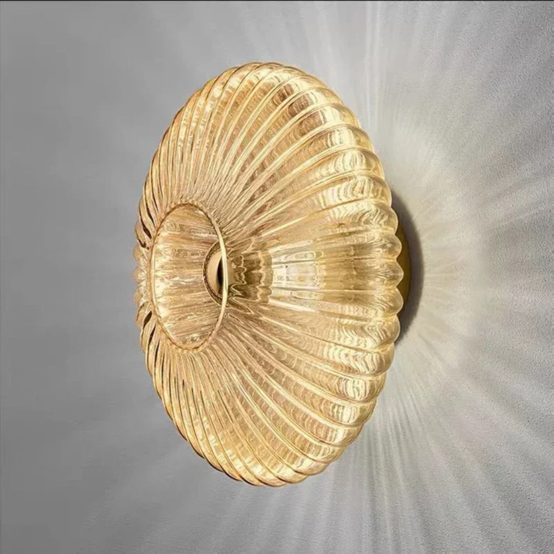 Retro Glazen Wandlamp Rookgrijs LED E27 Warm Wit