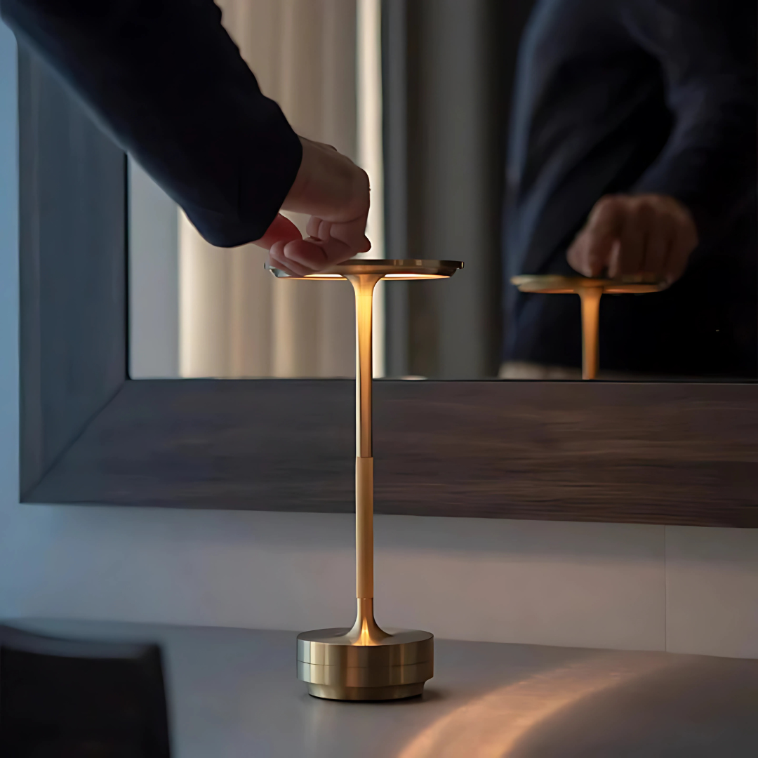 Zwevende LED Tafellamp – Draadloos, Touch en Dimbaar Designlicht