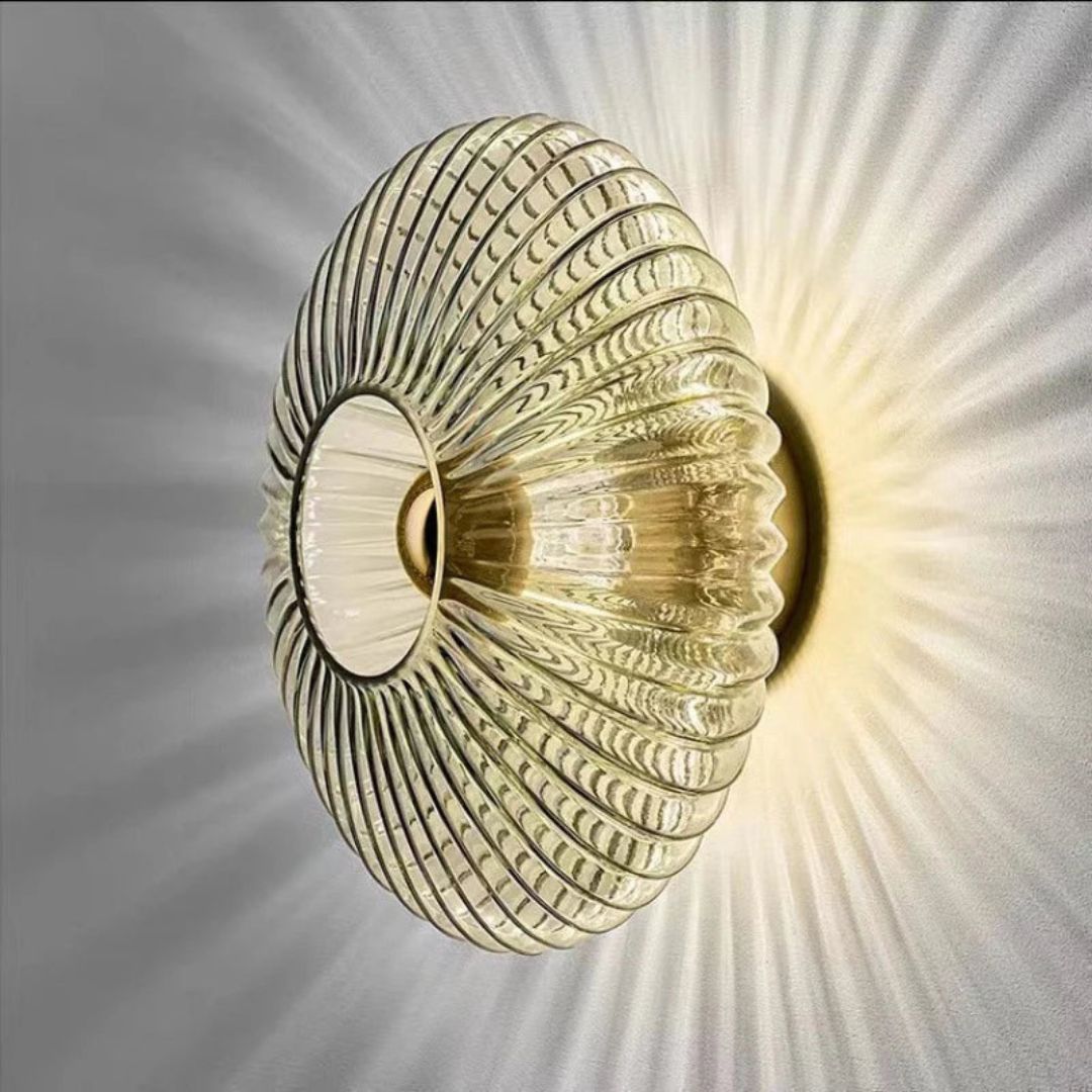 Retro Glazen Wandlamp Rookgrijs LED E27 Warm Wit