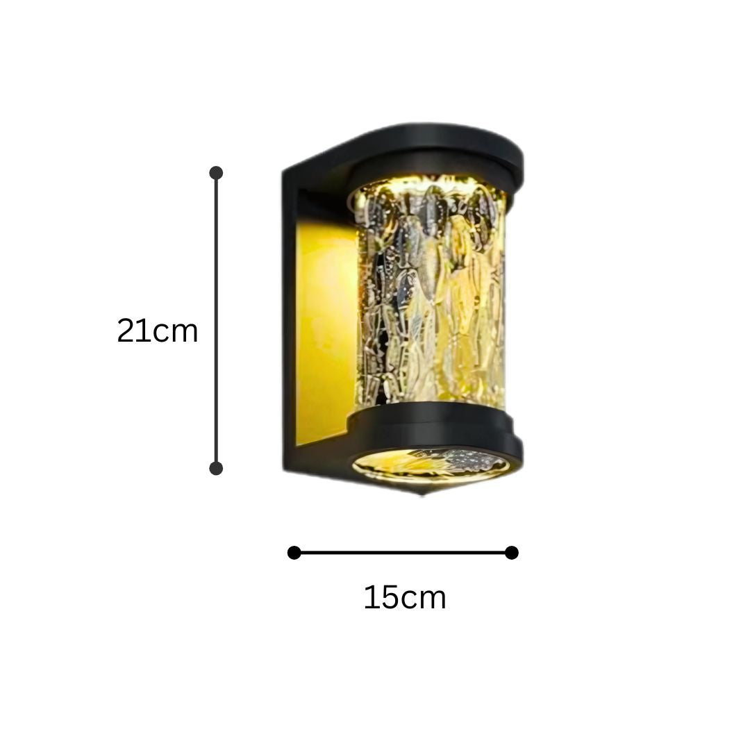 Buitenwandlamp IP65 LED Kristaleffect RVS Lamp