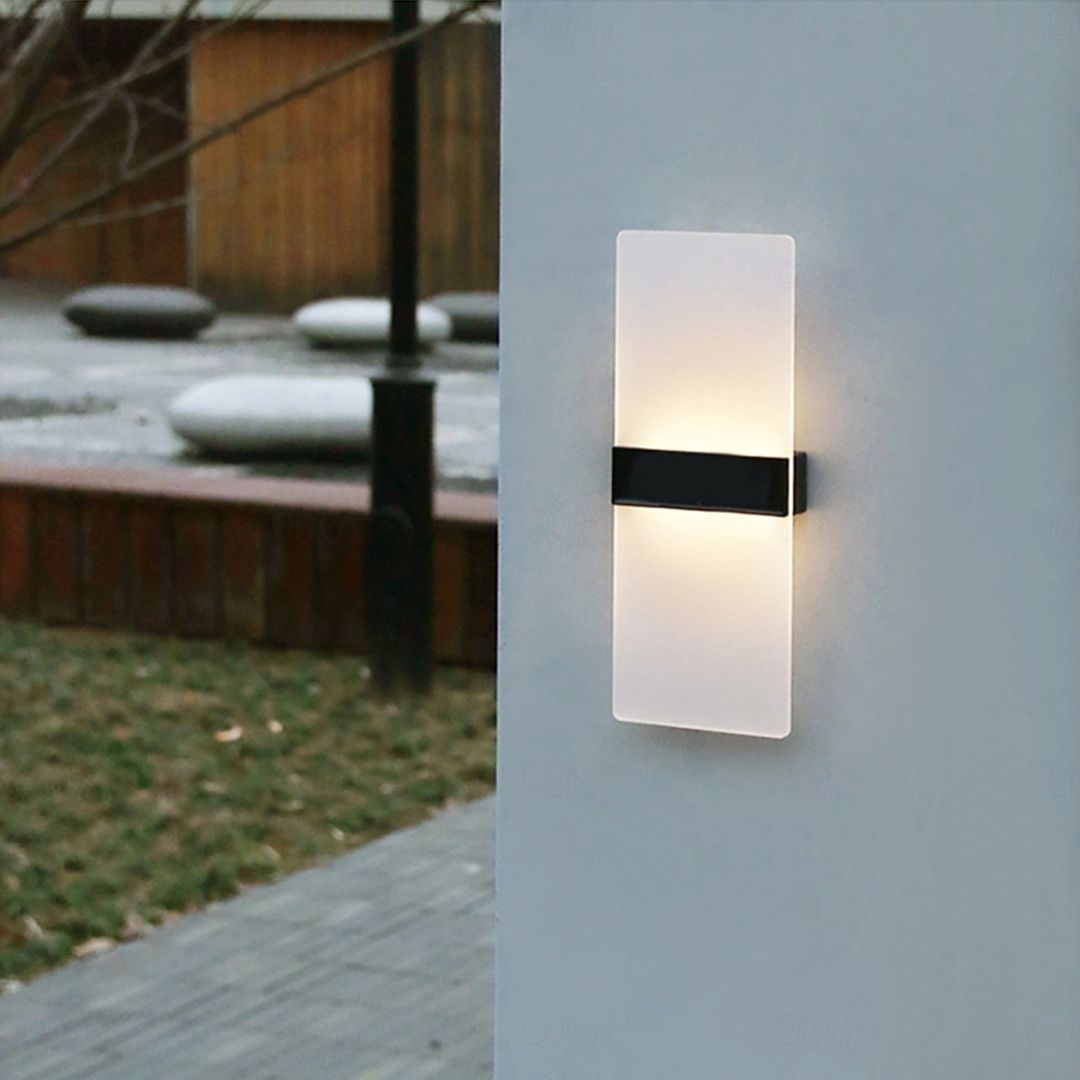 2 stuks Solar Wandlampen Waterdicht LED Buiten met Warm Wit Modus