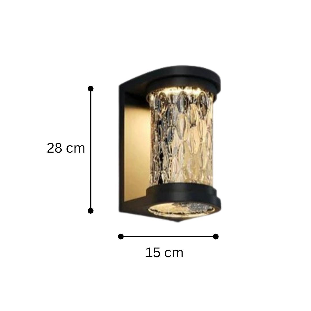 Buitenwandlamp IP65 LED Kristaleffect RVS Lamp