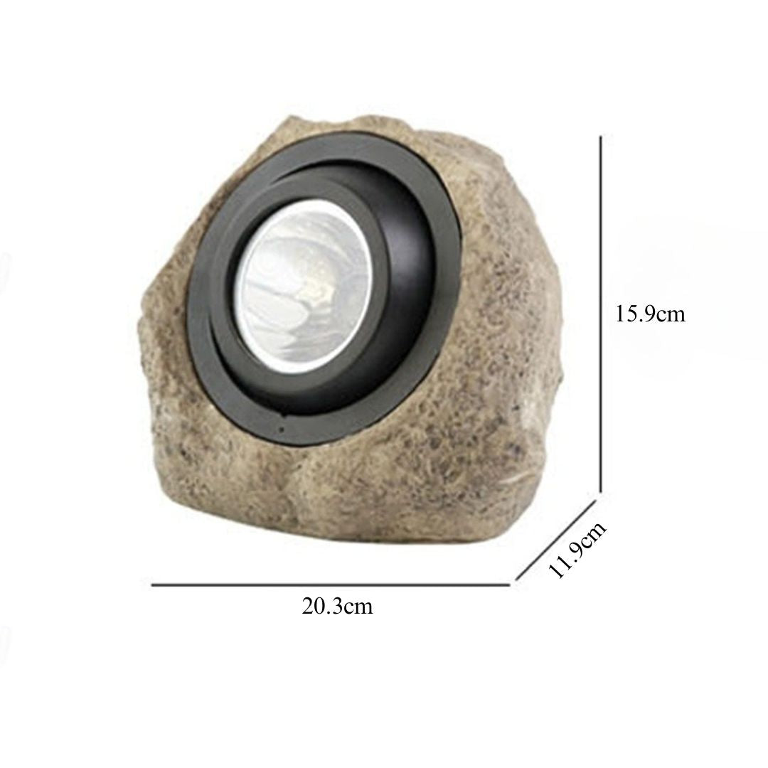 Solar Rotslamp Buiten LED Spot Waterdicht IP65 – Warm Wit