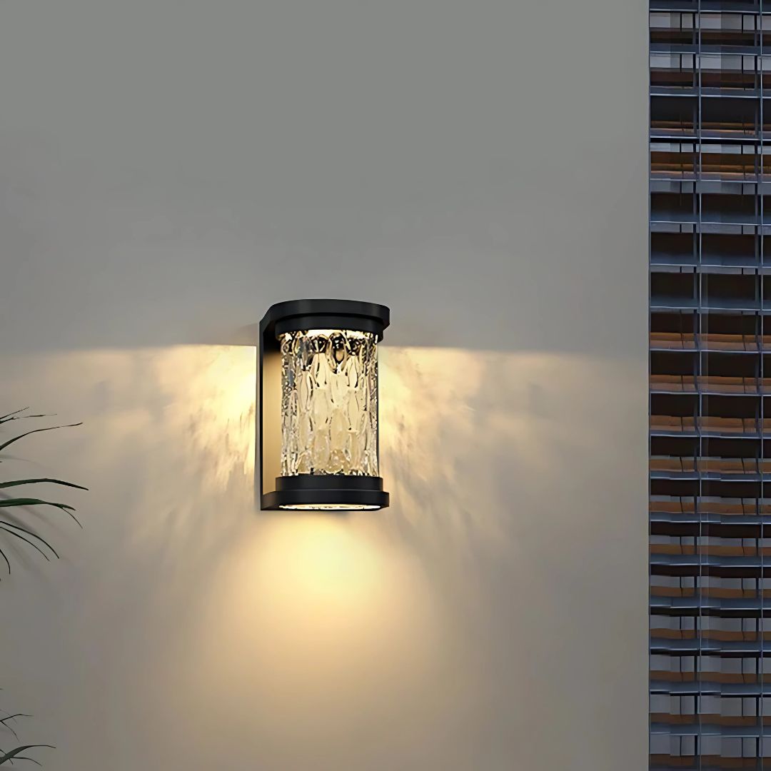 Buitenwandlamp IP65 LED Kristaleffect RVS Lamp