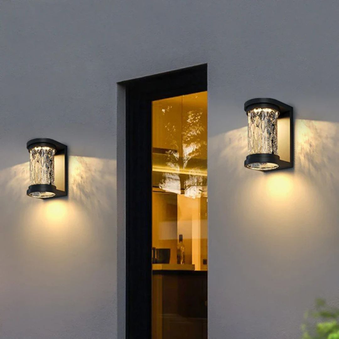 Buitenwandlamp IP65 LED Kristaleffect RVS Lamp