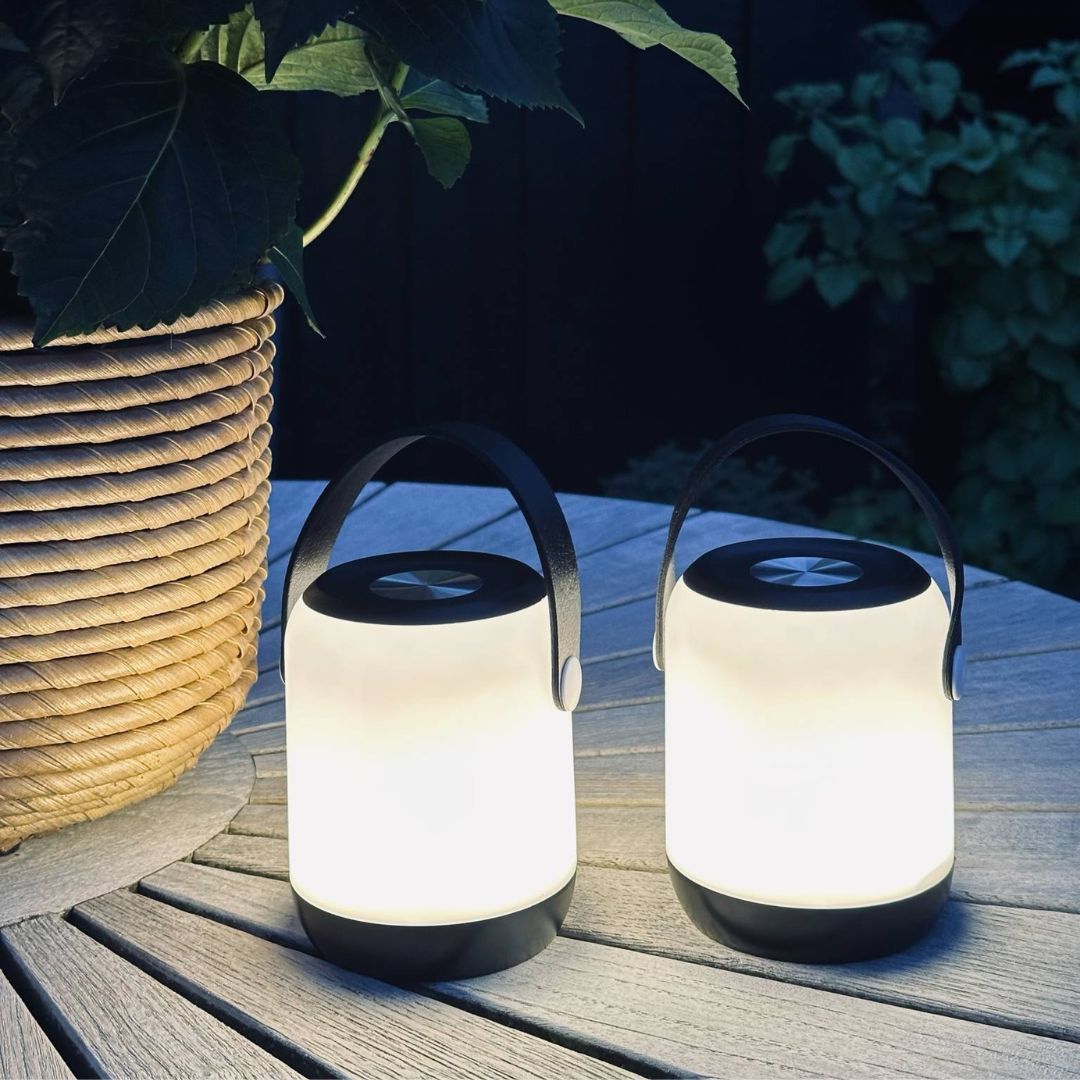 Draagbare LED Lantaarn met Aanraakbediening en USB – Ideaal voor Binnen en Buiten