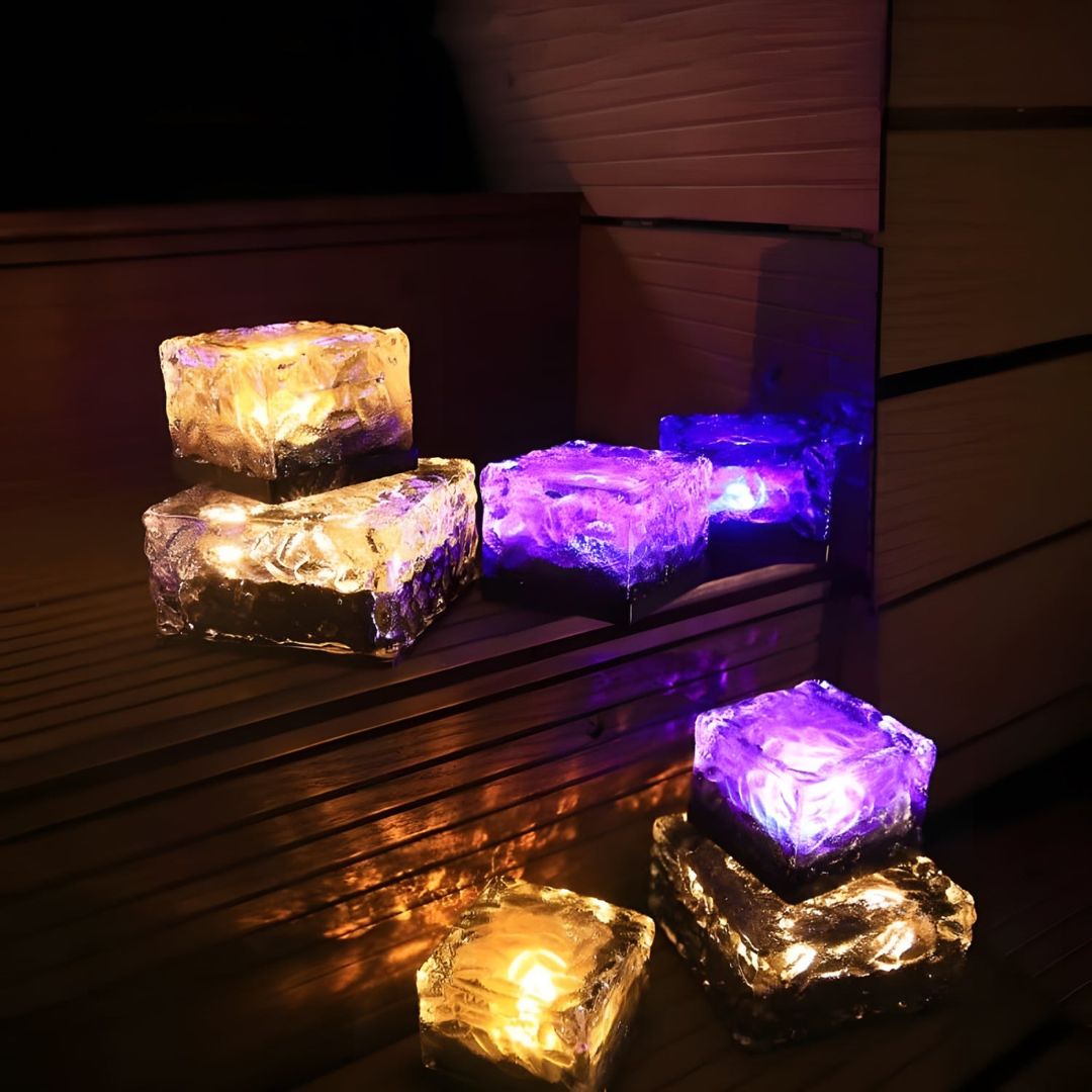 Buitenverlichting Solar Ice Brick Light - 6-Pack met RGB Kleuren