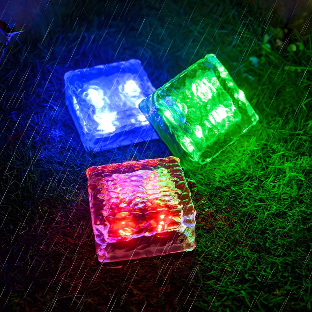 Buitenverlichting Solar Ice Brick Light - 6-Pack met RGB Kleuren
