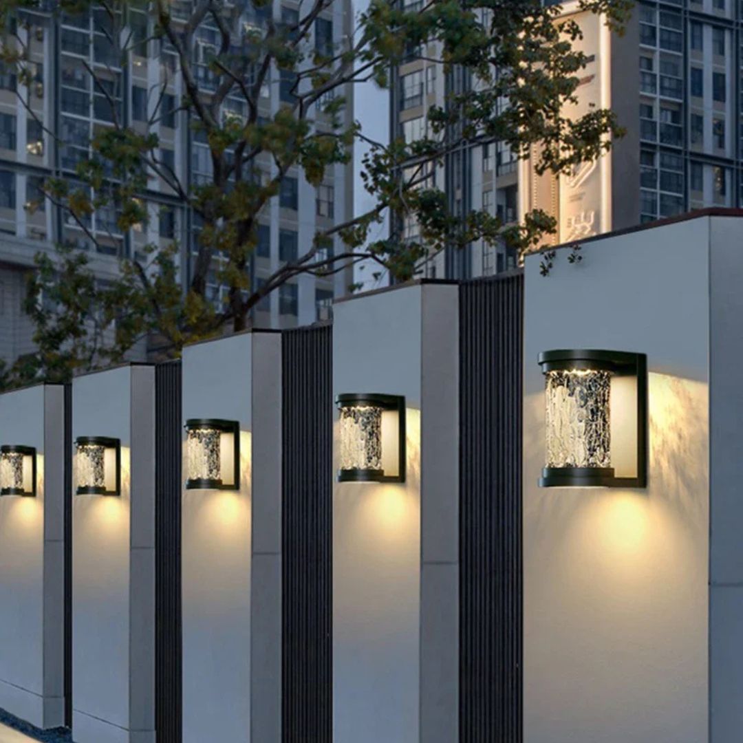 Buitenwandlamp IP65 LED Kristaleffect RVS Lamp