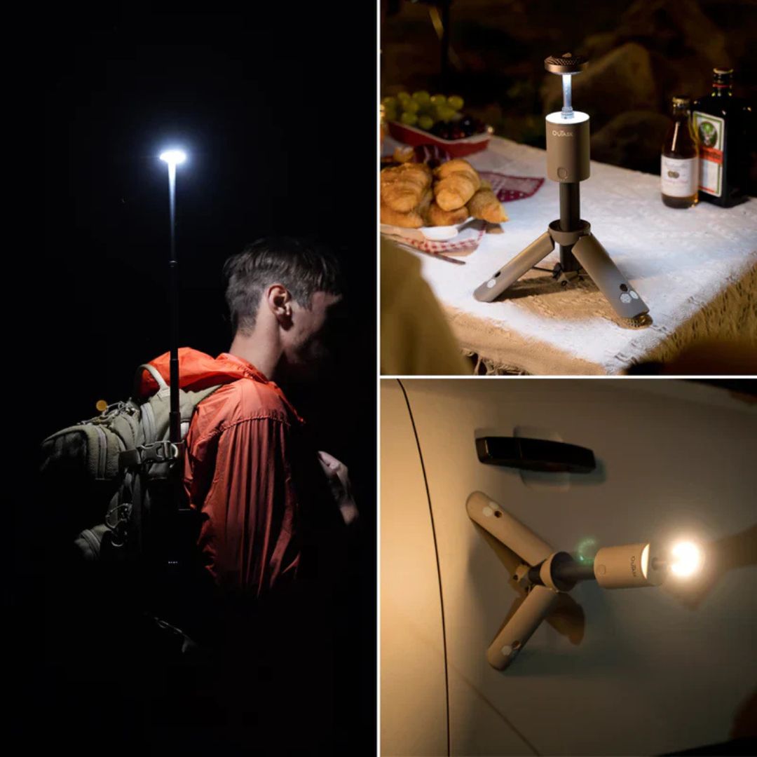 Telescopische Statief Buitenspot met Powerbank en Waterdicht Ontwerp