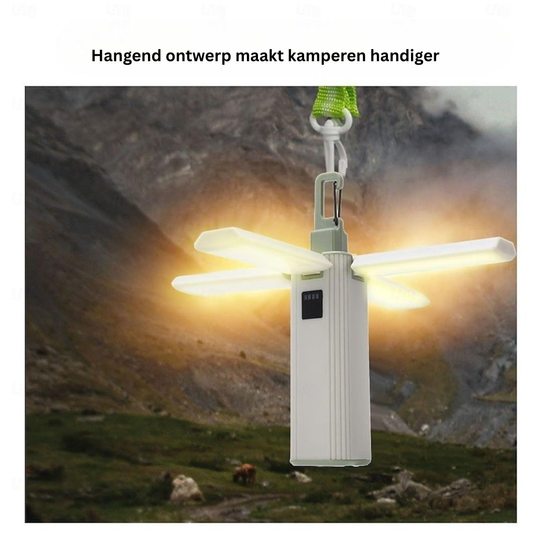 3-in-1 Campinglamp USB Oplaadbare Tentlantaarn met Telefoonoplader