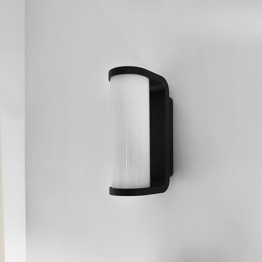 Buiten Wandlamp LED in Minimalistisch Zwart Aluminium met 3000K Verlichting