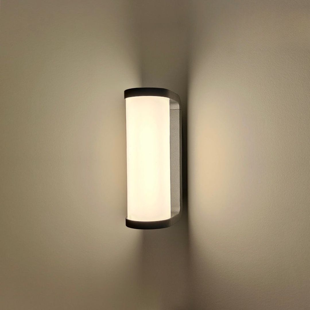 Buiten Wandlamp LED in Minimalistisch Zwart Aluminium met 3000K Verlichting