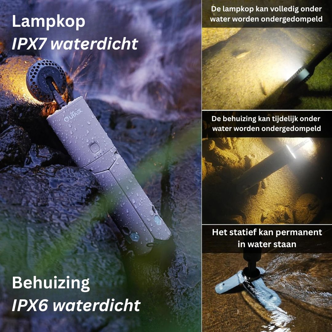 Telescopische Statief Buitenspot met Powerbank en Waterdicht Ontwerp