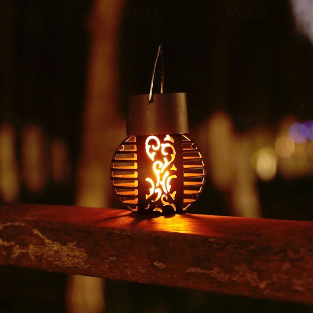 Solar Hangende Lantaarns Buiten Waterdicht Vlam Effect