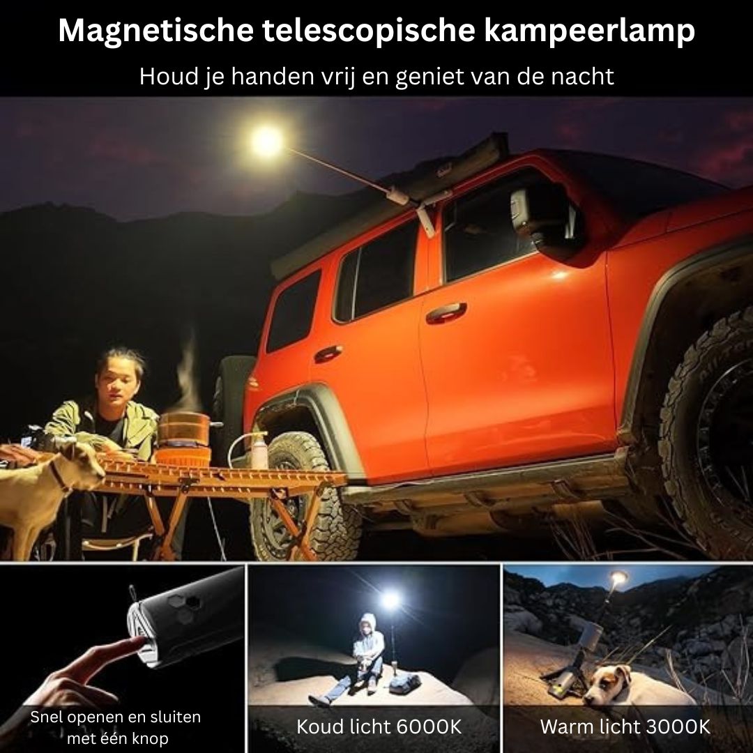 Telescopische Statief Buitenspot met Powerbank en Waterdicht Ontwerp