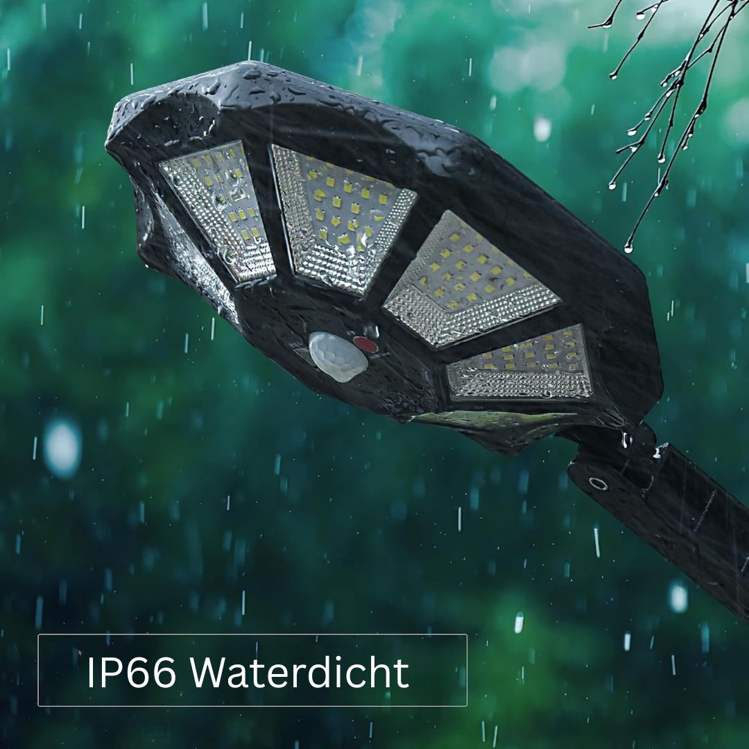 Zonne-straatlampen voor buiten met bewegingssensor, 168 LED IP66 6500K